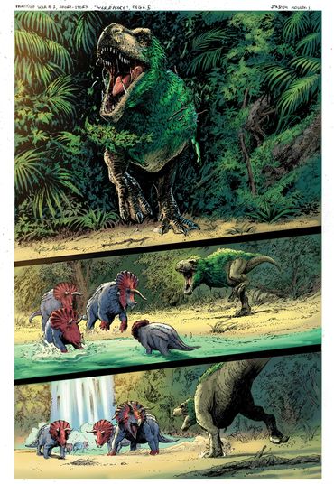 Colored sequential comic page