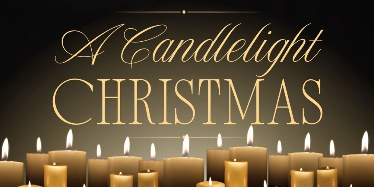 Candles lit for a candlelight Christmas event.