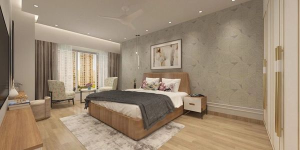 Modern contemporary Bedroom interior design.