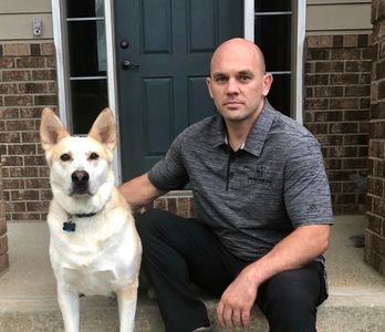 The instructor and his dog