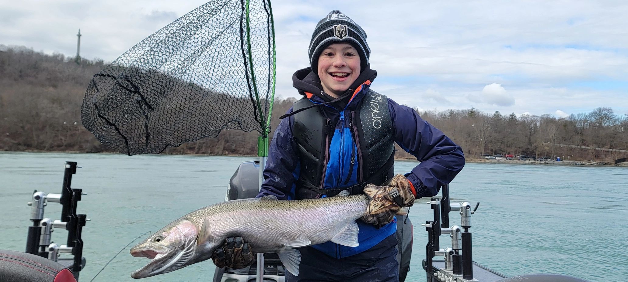 Winter steelhead fishing charter on the Niagara River