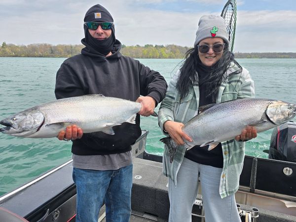 Spring King Salmon Double Header Niagara Bar Drop Off Lake Ontario