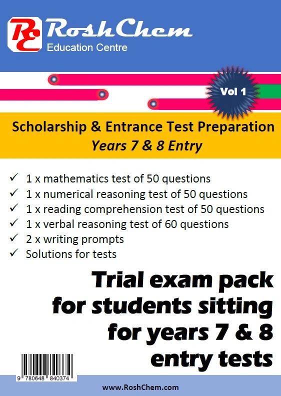 Scholarship & Entrance Test Preparation (Years 7 & 8 Entry) - Vol 1