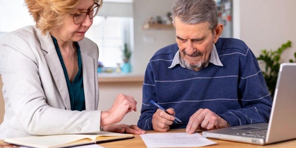 Compassionate home health care givers assisting senior at home in Citrus Heights.
