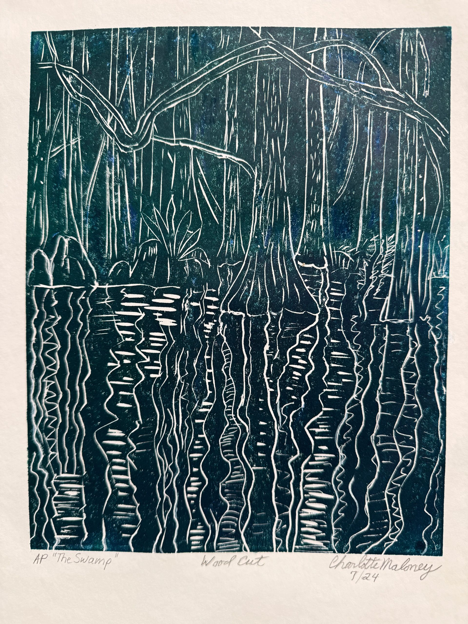 Wood cut wood cut print Everglades national park images.