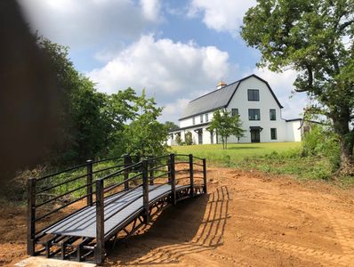 Arched lattice bridge Paradise, Texas, 76073