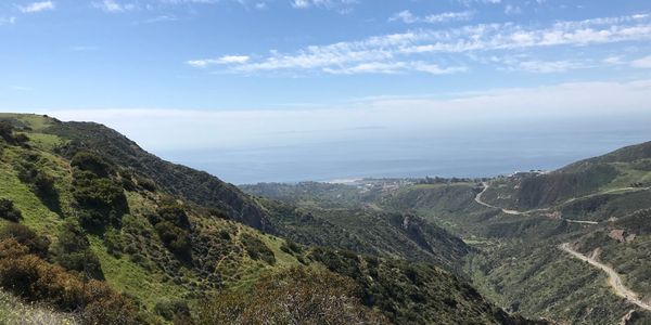 The summit of Piuma Cyn.
Looking west out over the Malibu coastline.
 