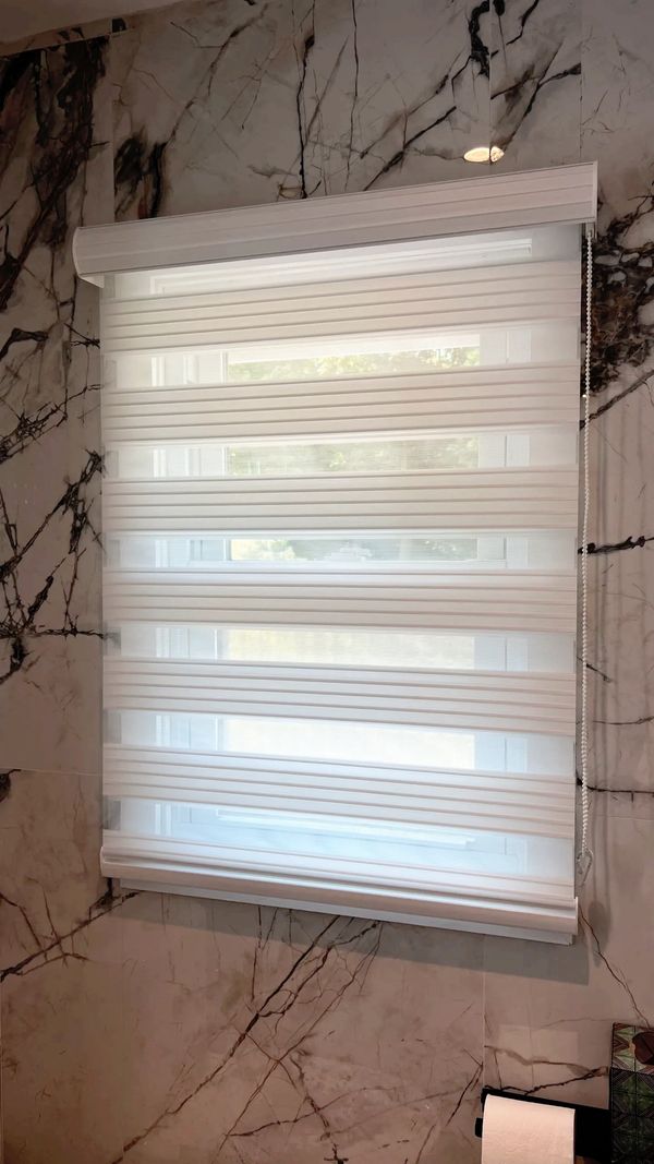 Zebra shades (White stripes)
