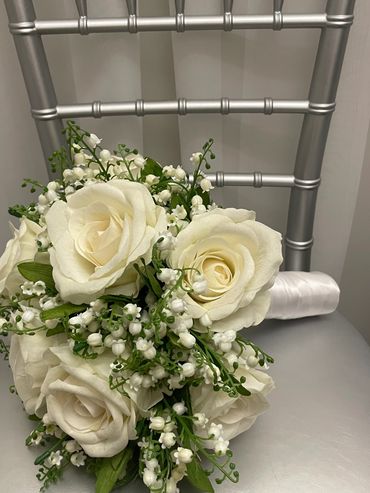 White rose bouquet.