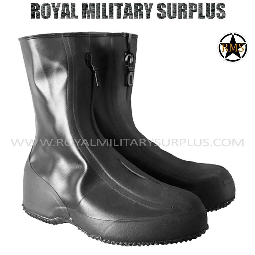 Boots Covers - Canada Army - Heavy-Duty Rubber (With Zipper) - BLACK