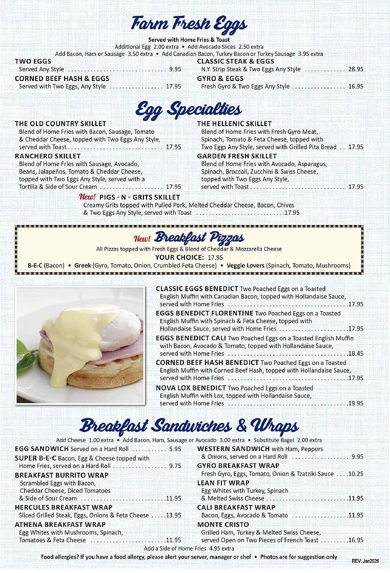 The Quick View Menu Is A Photo Of The Actual Menu. To See A Digital Computer Readable Version Please