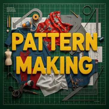 Pattern making at UMAI Foundation — kids turn flat shapes into garments with creativity.