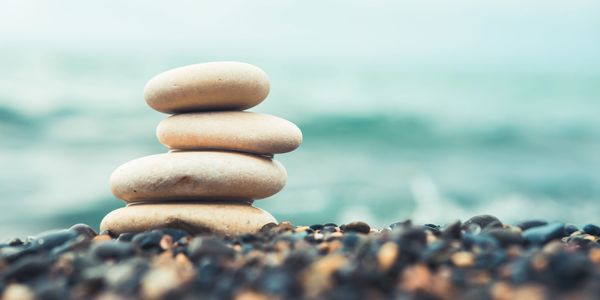 Stacked stones - symbol for hypnobirthing and relaxation