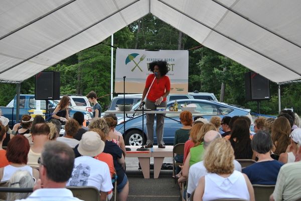 Dr. Ruby Lathon providing a cooking demo at our first Rehoboth Beach VegFest in 2013.   