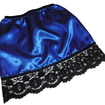 Shiny satin and lace half slips in a range of lengths and sizes