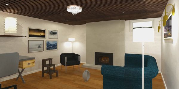 3-d render personalized, client chosen fixtures, furniture and materials.
personal spaces