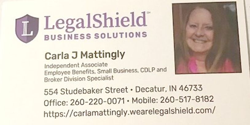 Carla J Mattingly Legal Shield Broker Business Solutions, CDL Plans, Small Business Group Legal Plans