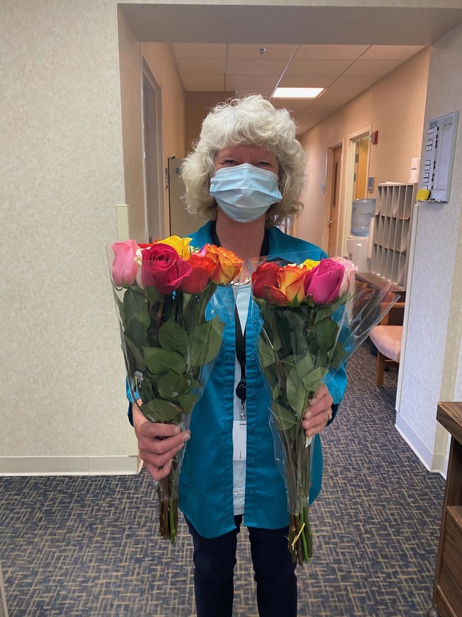 Donation roses for home bound residents