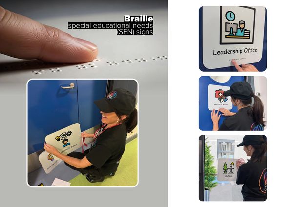 Braille special educational needs 
(SEN) signs
