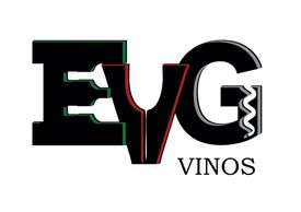 Logo featuring stylized letters 'EVG' with wine elements and 'VINOS' text.