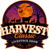 Harvest Classic Livestock Show logo with a sunset and farm animals.