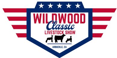 Logo for Wildwood Classic Livestock Show in Arbuckle, CA, featuring animal silhouettes.