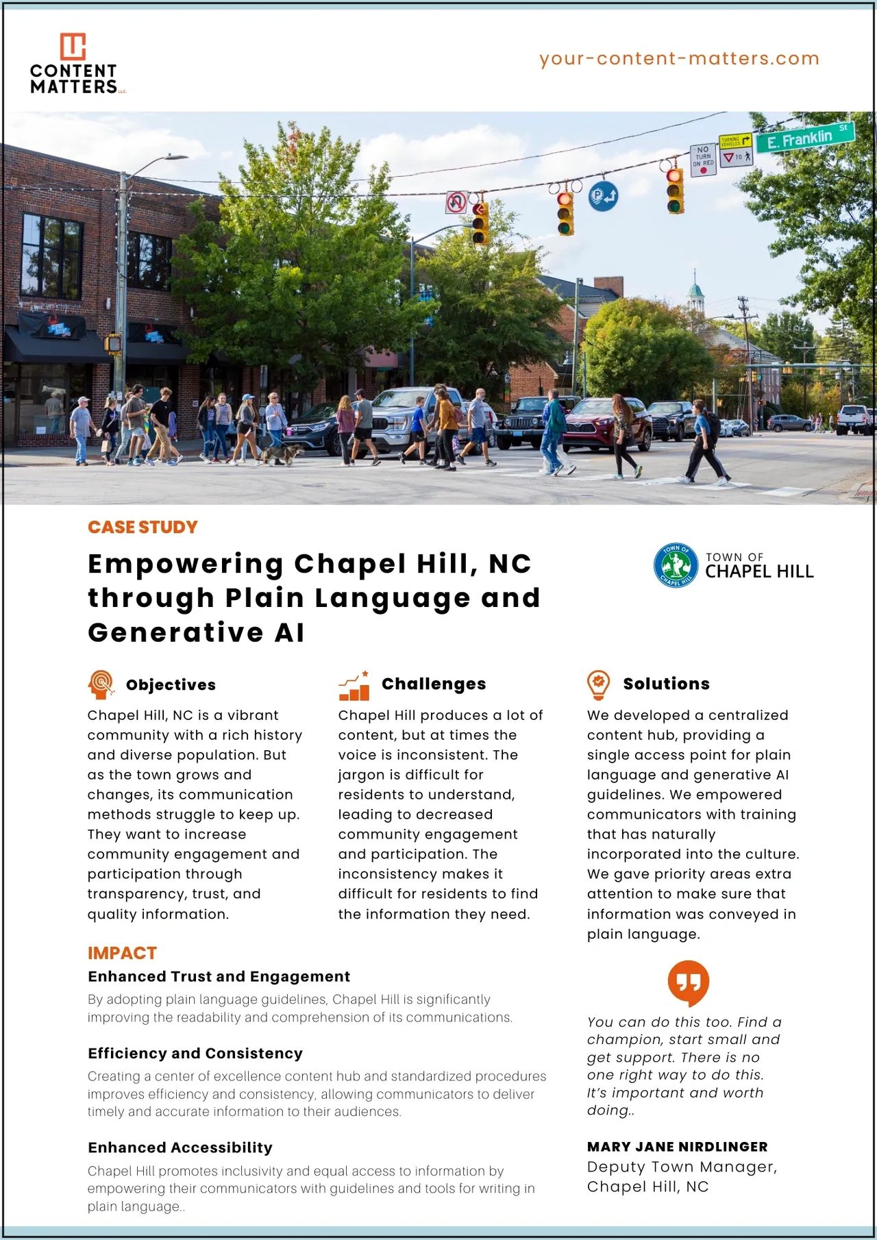 Case Study: Empowering Chapel Hill, NC through Plain Language and Generative AI