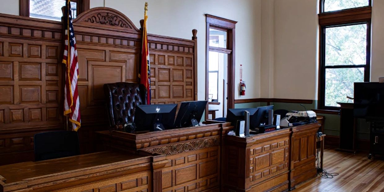 A mental health courtroom before court starts. 
