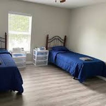 A two bed inside the room