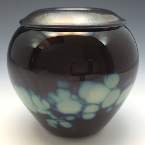 Black Bud Vase with folded lip 3