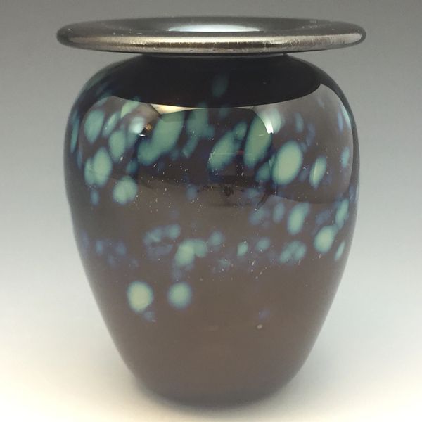 Black Bud Vase with flared lip 2