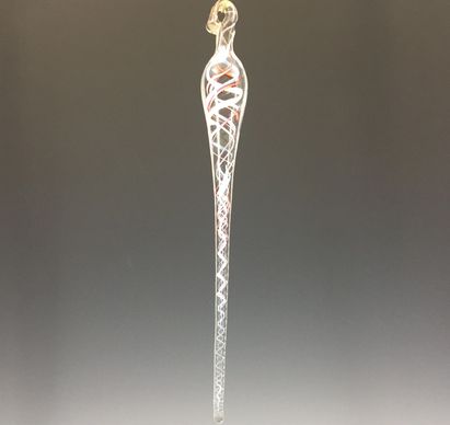 Aurora, sky blue and purple icicle ornaments
