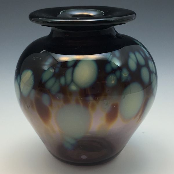 Black Miniature Vase with flared lip 2