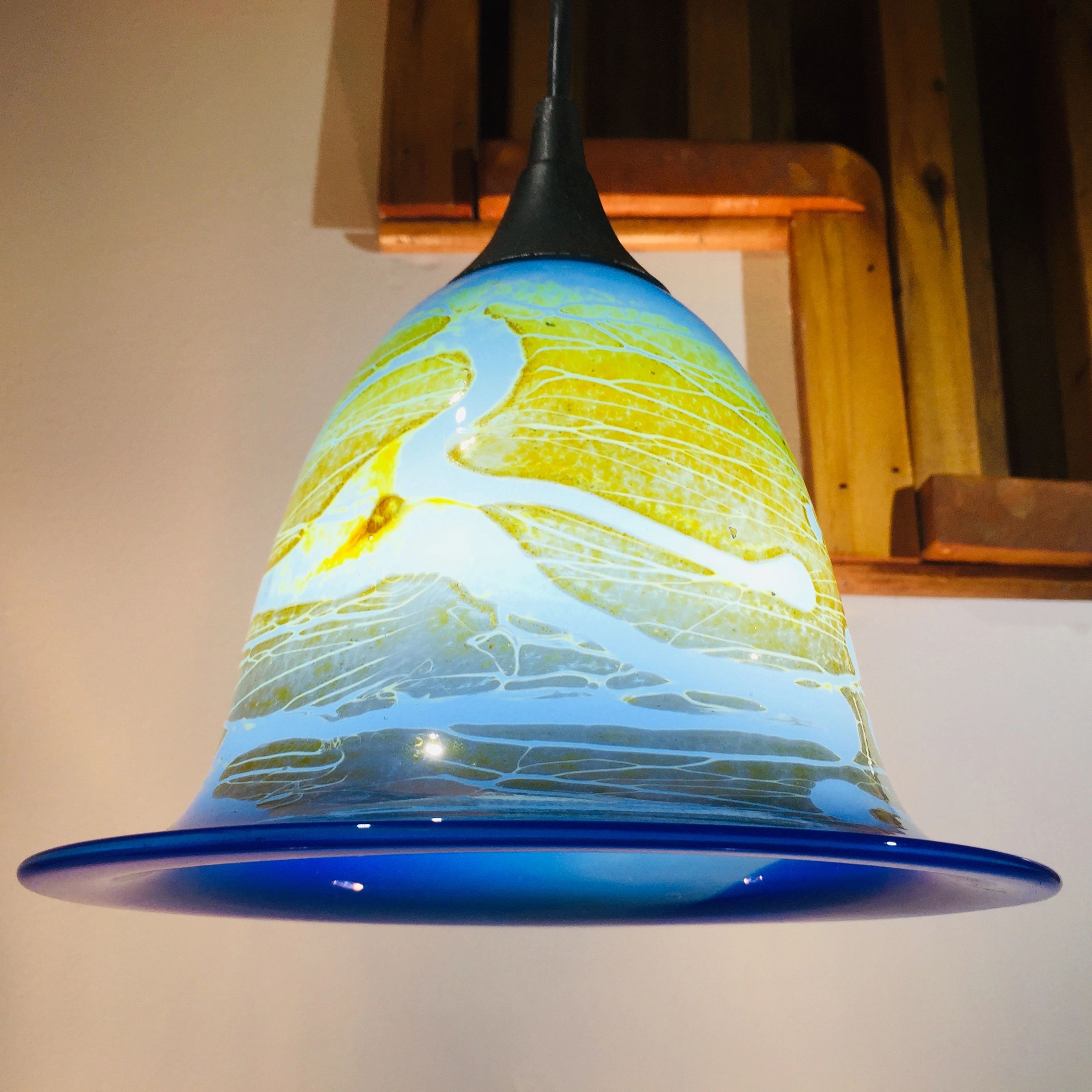 Blue Fade Strata Pendant Sconce Lamp Shade