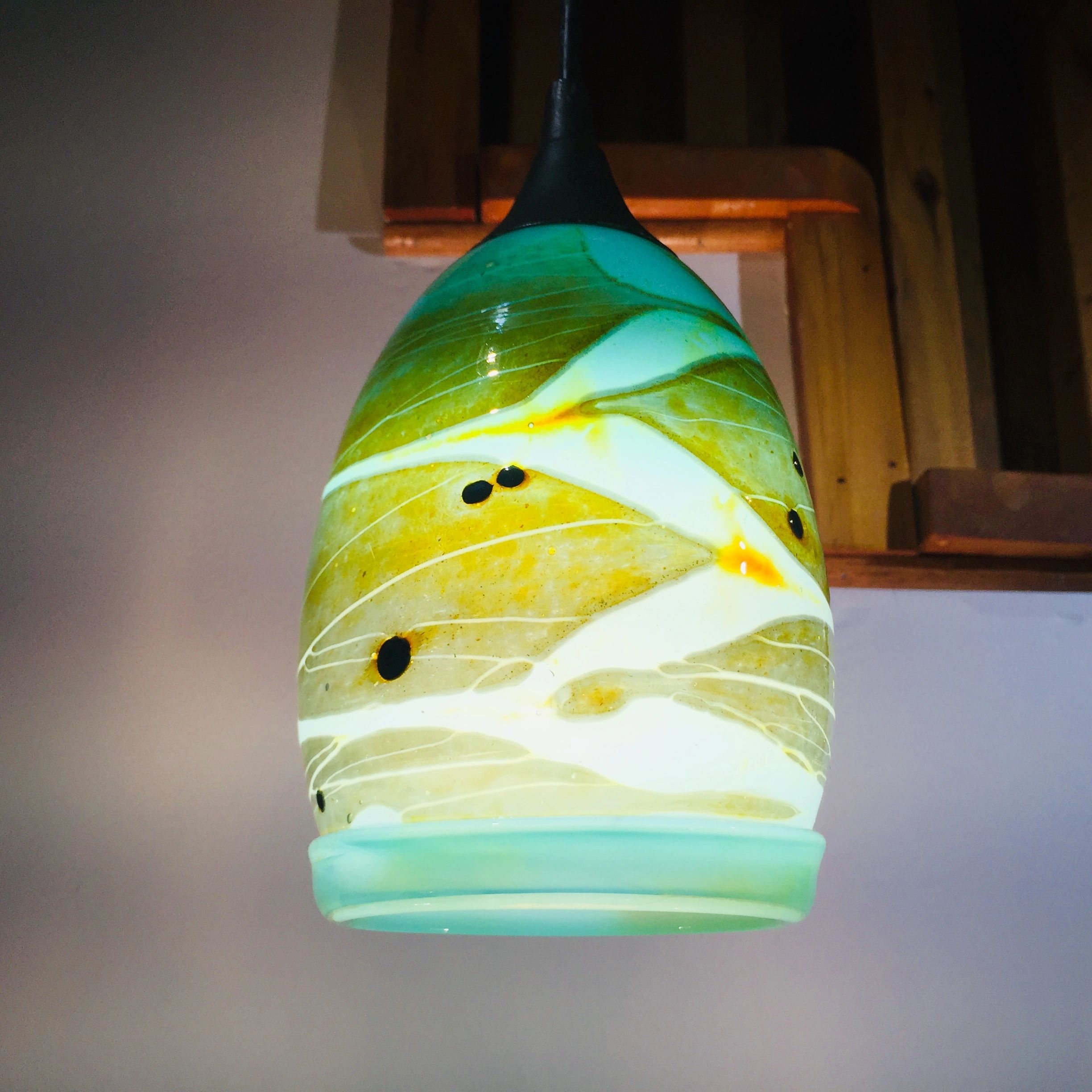 Turquoise Strata Pendant Sconce Lamp Shade