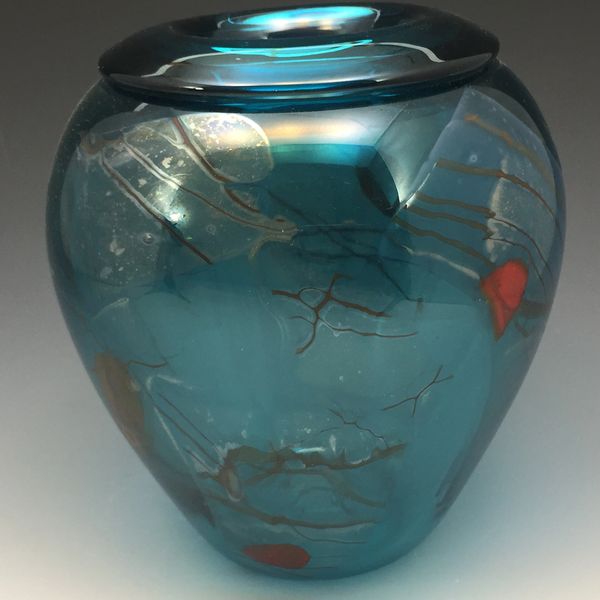 Transparent Emerald Round Shard Vase