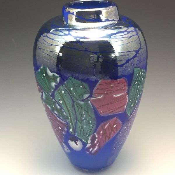 Lapis Blue Shard Vase Large front