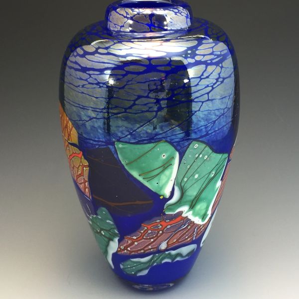 Lapis Blue Shard Vase LG 2 back