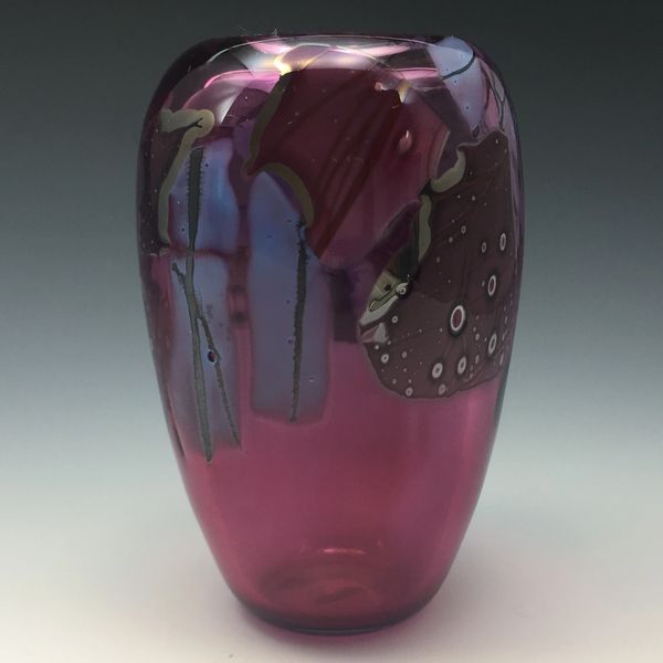 Transparent Burgundy Miniature Shard Vase front