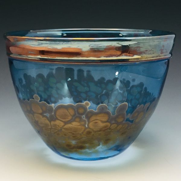 Silver Blue Bowl