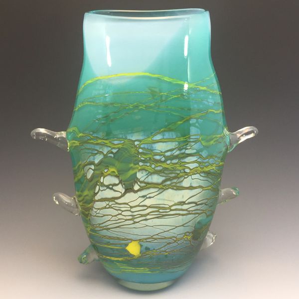 Turquoise Strata Flagella with yellow accents
