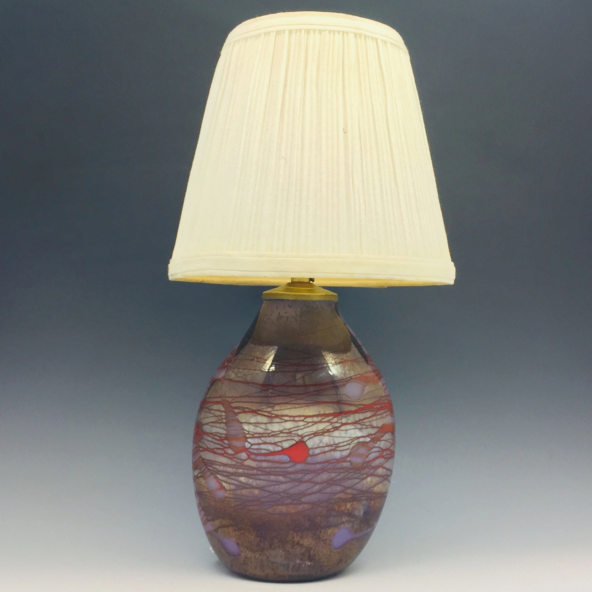 Purple Strata Table Lamp With Fabric Shade