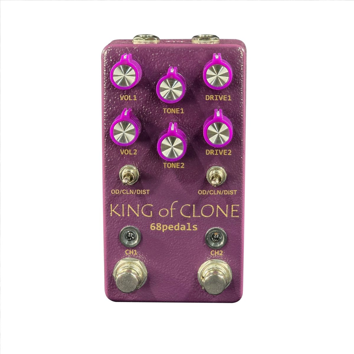 68 Pedals King of Clone Mini Dual Overdrive Boost Distortion Pedal 