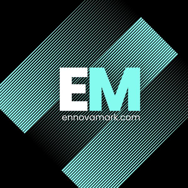 Ennovamark logo - green background - about us