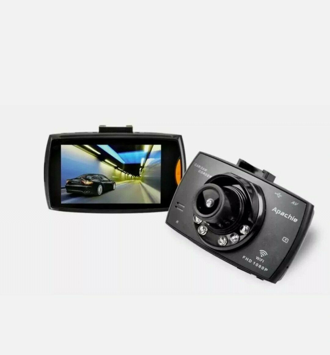 Apachie G100 Dual Dashboard Camera with WiFi front and rear Vision RRP  £49.99