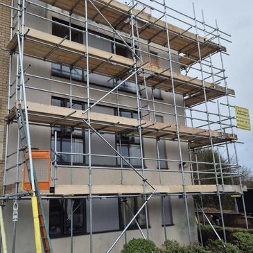 Scaffolding For Exterior painting and building maintenance In Gedling Nottingham