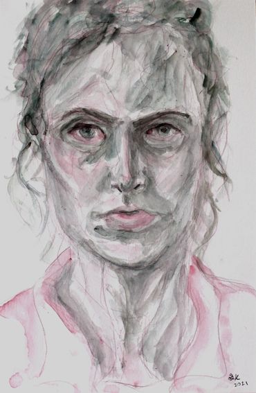 Facing the Abyss, 2021
Watercolor