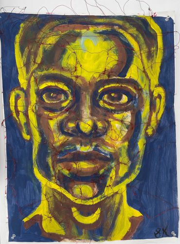 Redline, 2025
Mixed media: Acrylic paint and metal