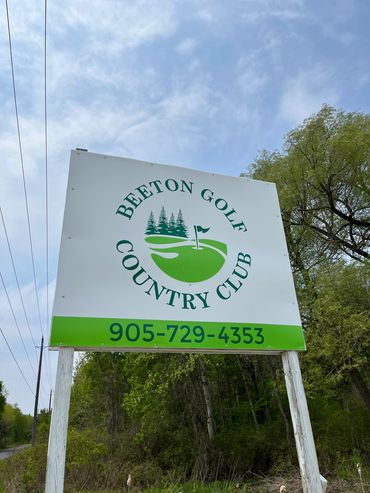 Front sign to Beeton Golf & Country Club.
