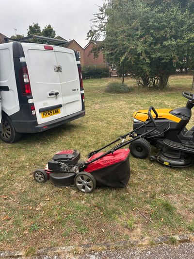 work van mower and ride on mower